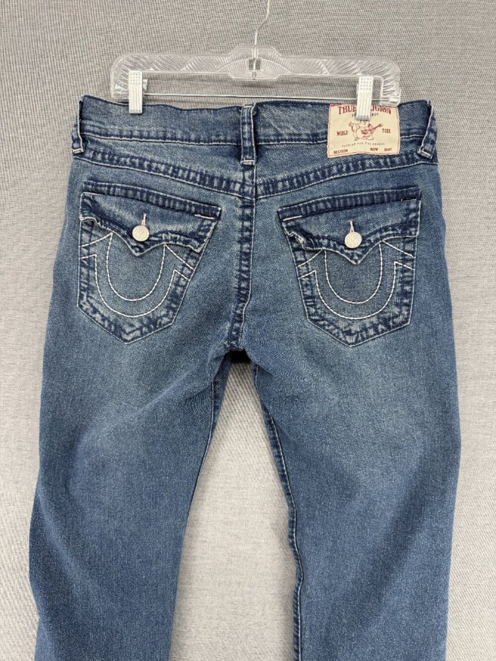 True Religion Geno Big T Flap Pocket Relaxed Slim Fit Jeans Mens 31x29 Pants